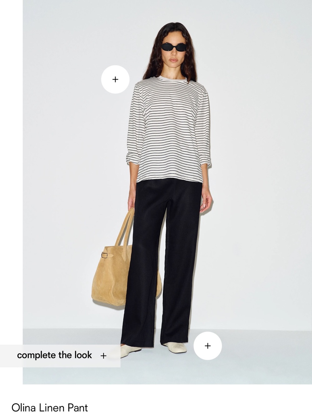 Reformation Olina Linen Pant - Black